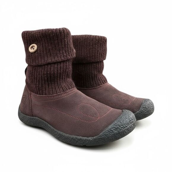 KEEN Shay Women's Brown Suede Knit Ankle Booties Size 7 - Picture 11 of 11